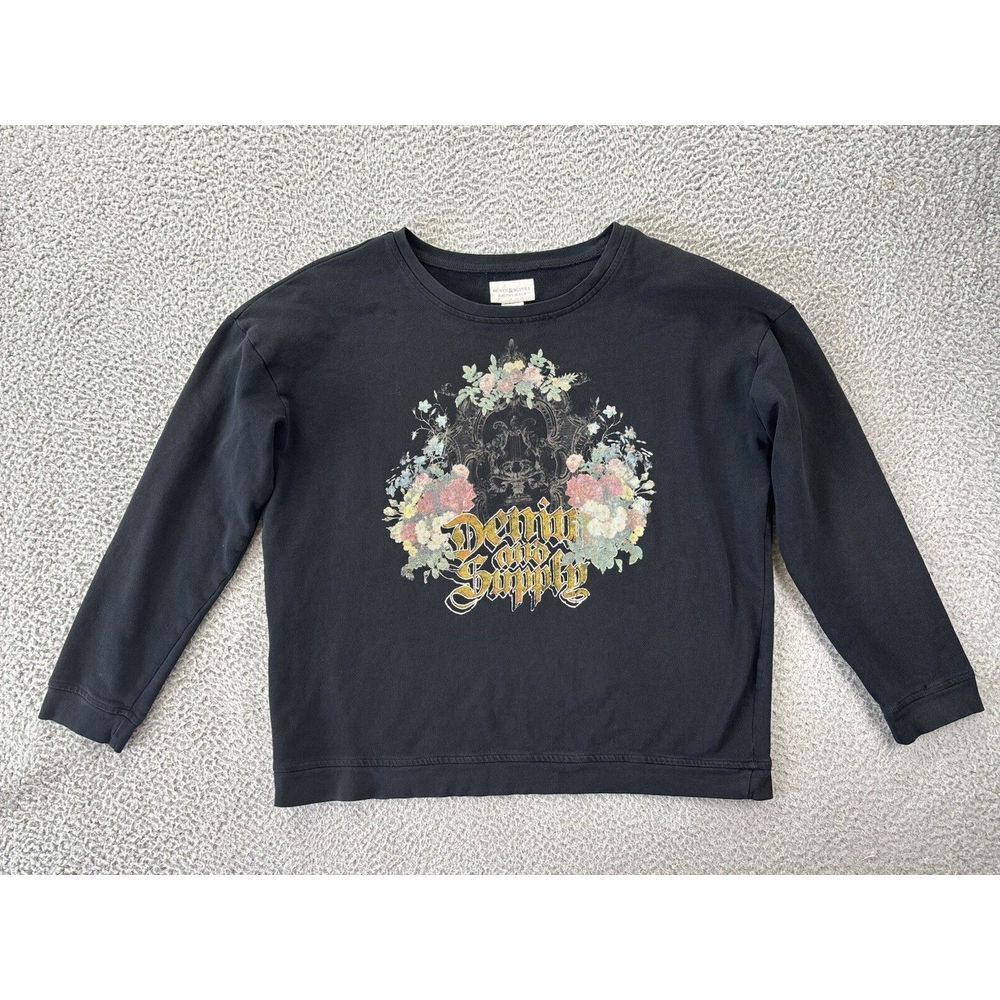 Ralph Lauren Sweatshirt Womens Large Denim & Supply Floral Pullover‎ Boho Y2K
